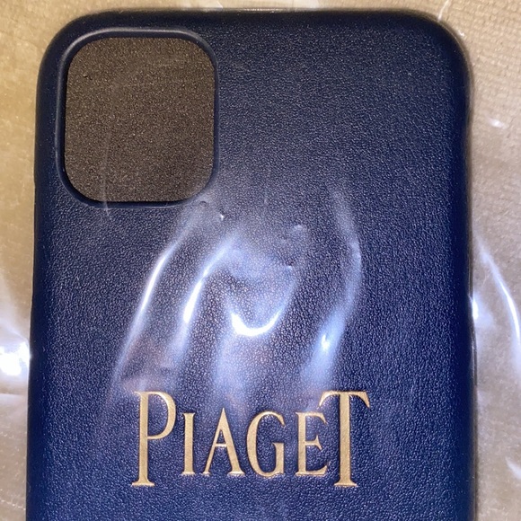 Black Leather and Gold Piaget Phone Case - Picture 3 of 6